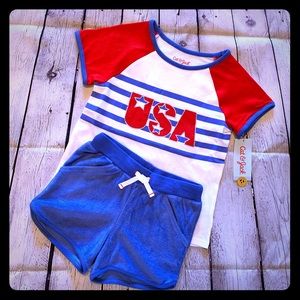 Cat & Jack USA Shirt and Shorts Set